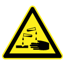 Corrosive hazard pictogram