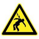 Electrocution hazard pictogram