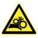 Gear Entrapment hazard pictogram