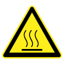 Hot Surface hazard pictogram